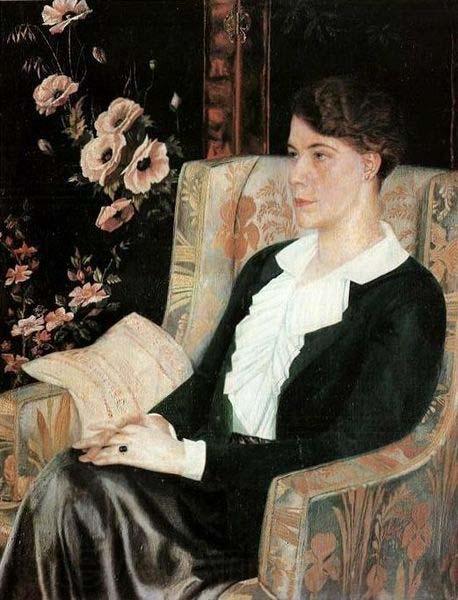 Pavel Filonov Portrait of E. N. Glebova Norge oil painting art